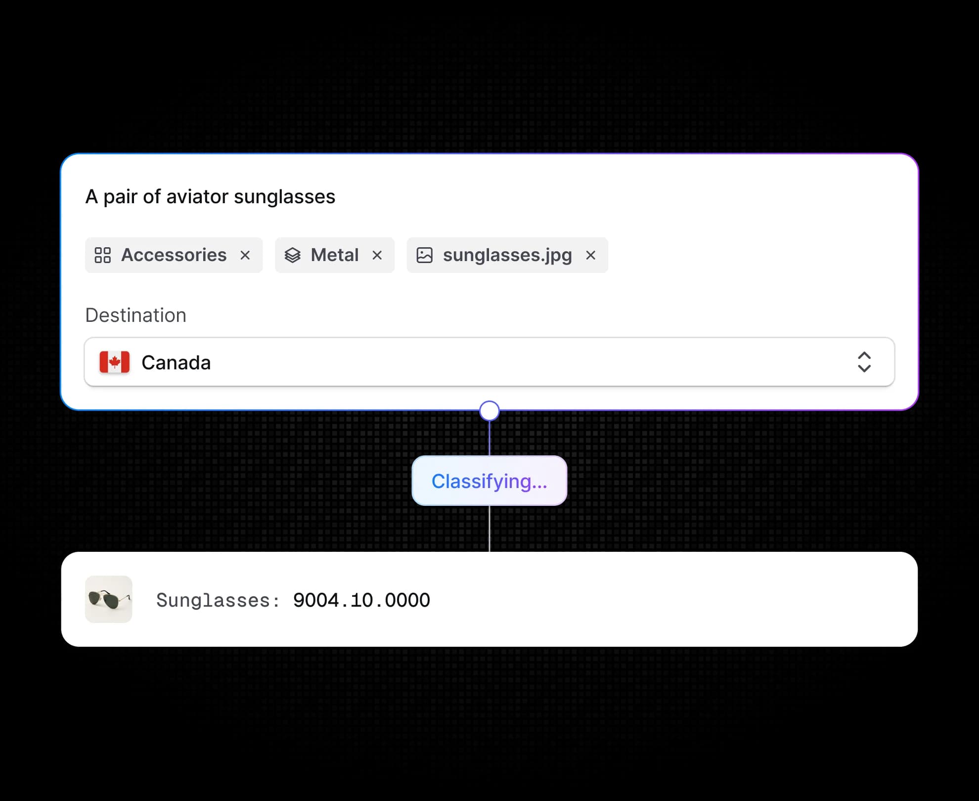 Classify example image