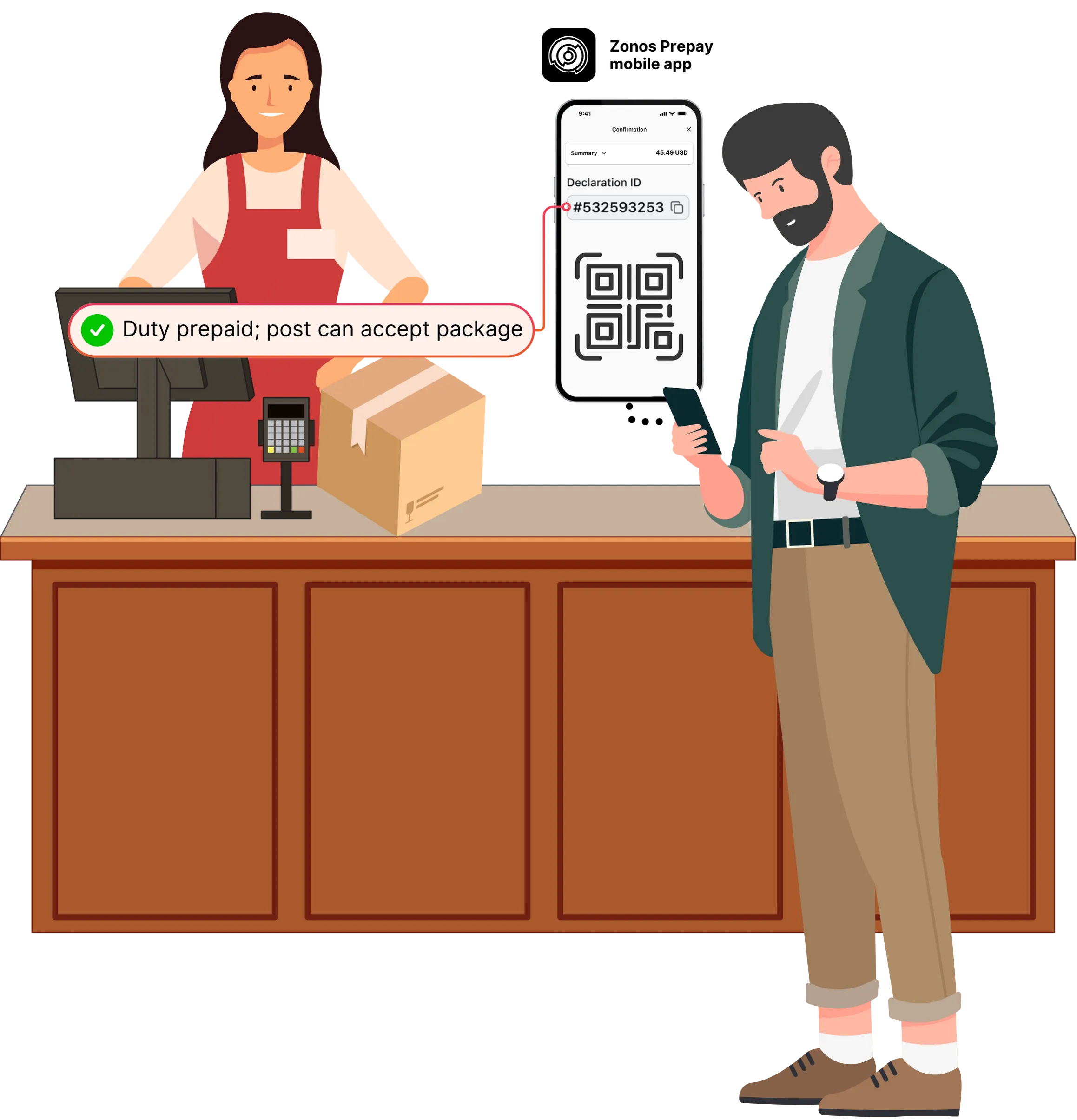 Declaration ID at the counter